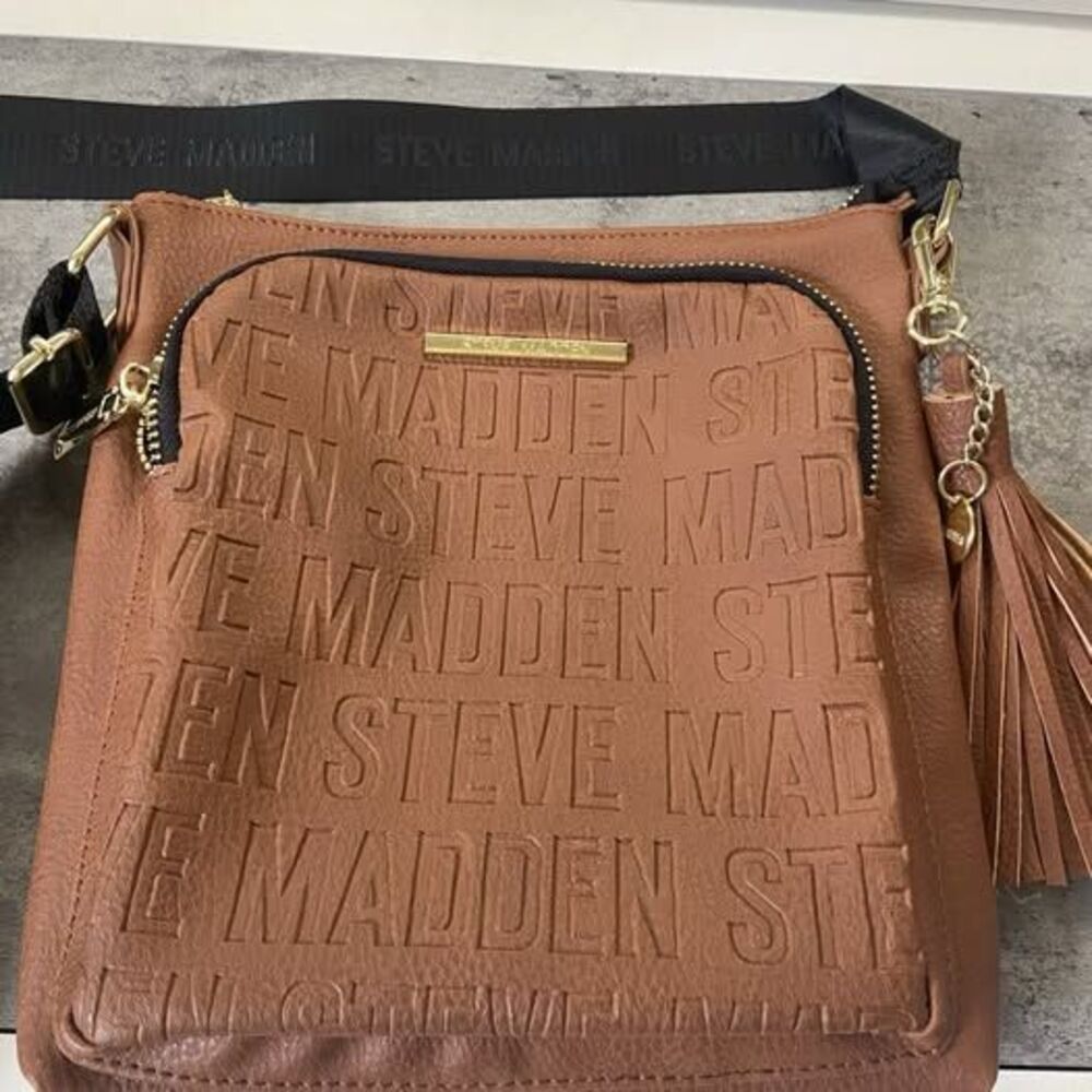 Steve Madden Tan Crossbody Monogram Purse Bag